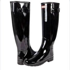 HUNTER Original Back Adjustable Gloss Rain Boot